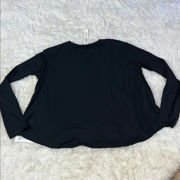 Lululemon Modal Relaxed Fit Lounge Ling Sleeve Shirt Black Size 12 NWT - Picture 8 of 10
